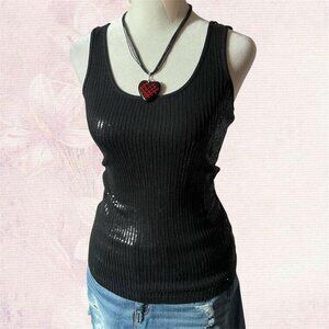 Black Sequin Tank
